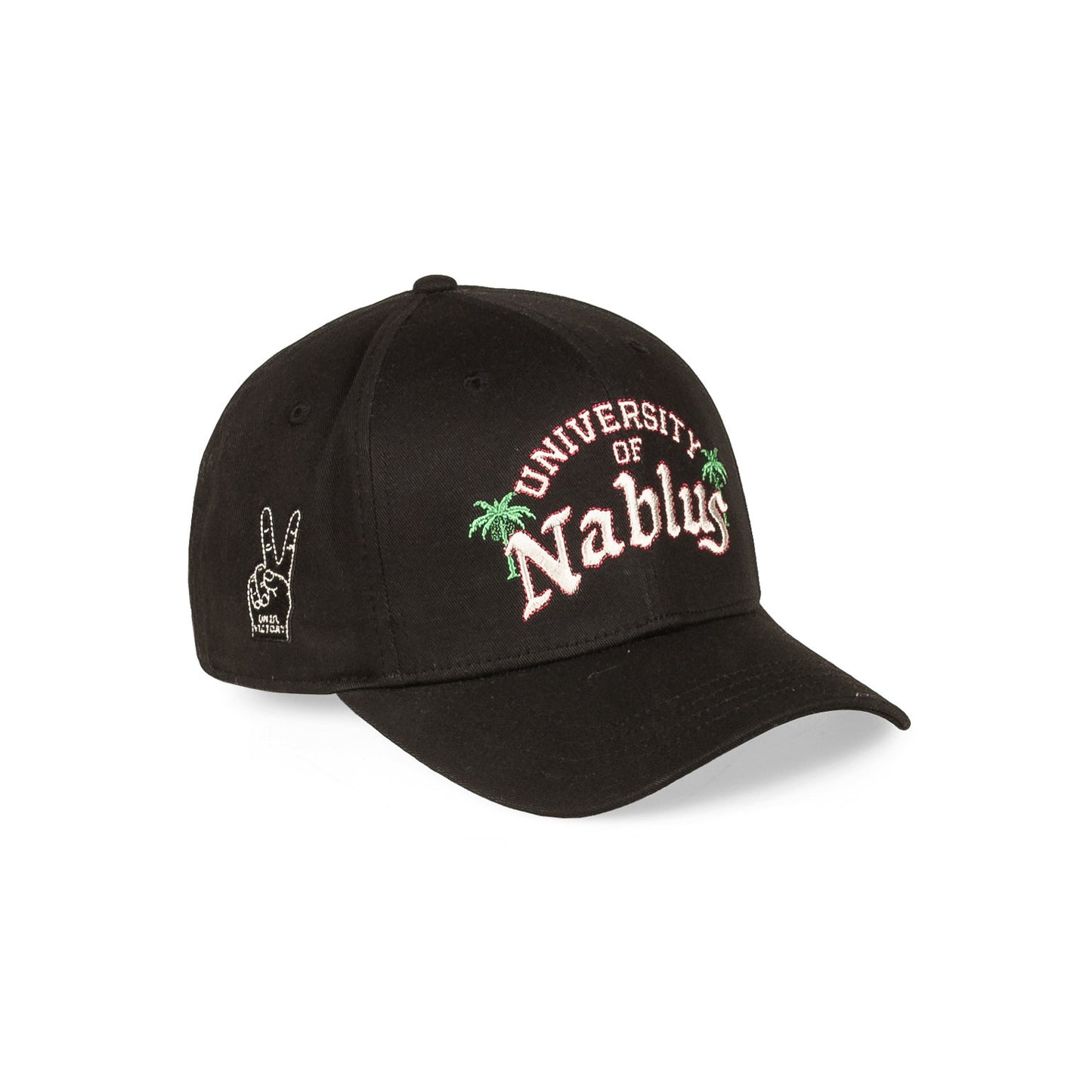 NABLUS CURVED VISOR SNAPBACK CAP BLACK