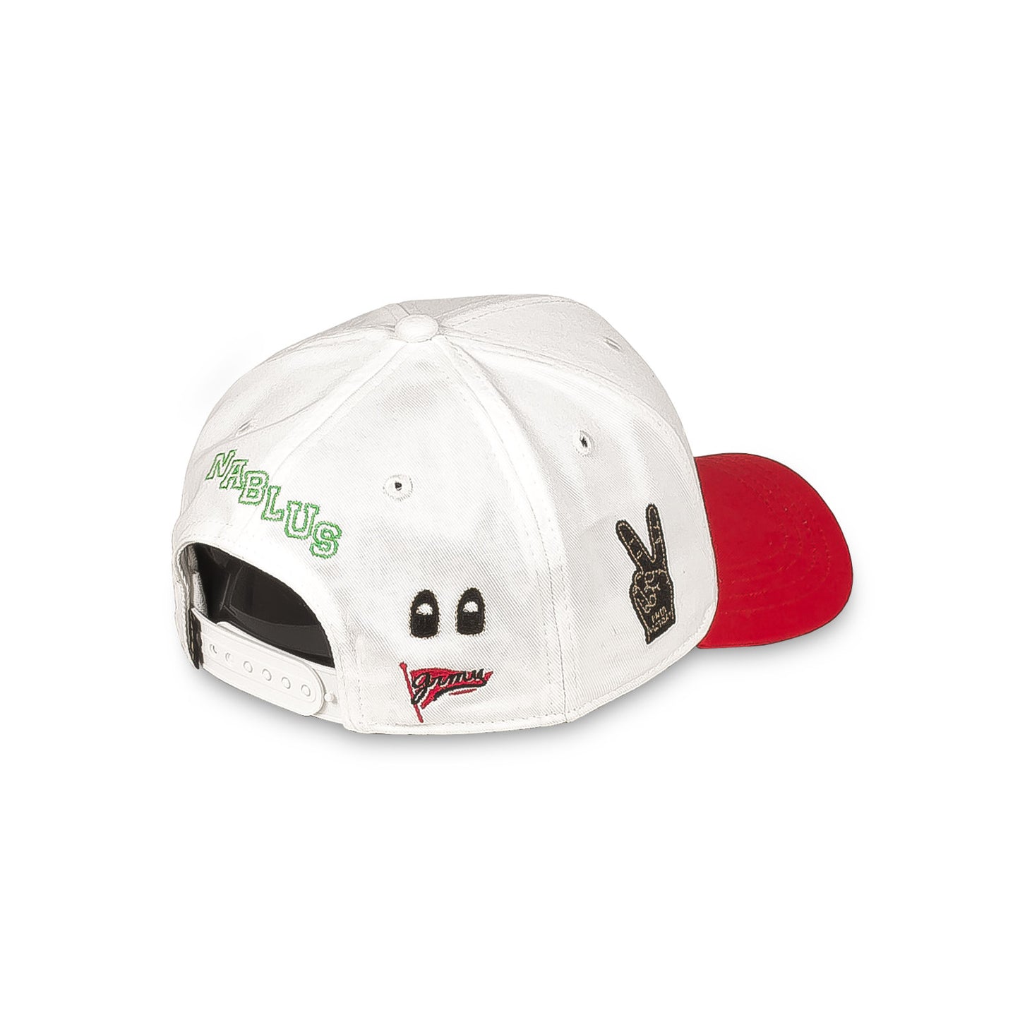 NABLUS BICOLOR CURVED VISOR SNAPBACK CAP WHITE