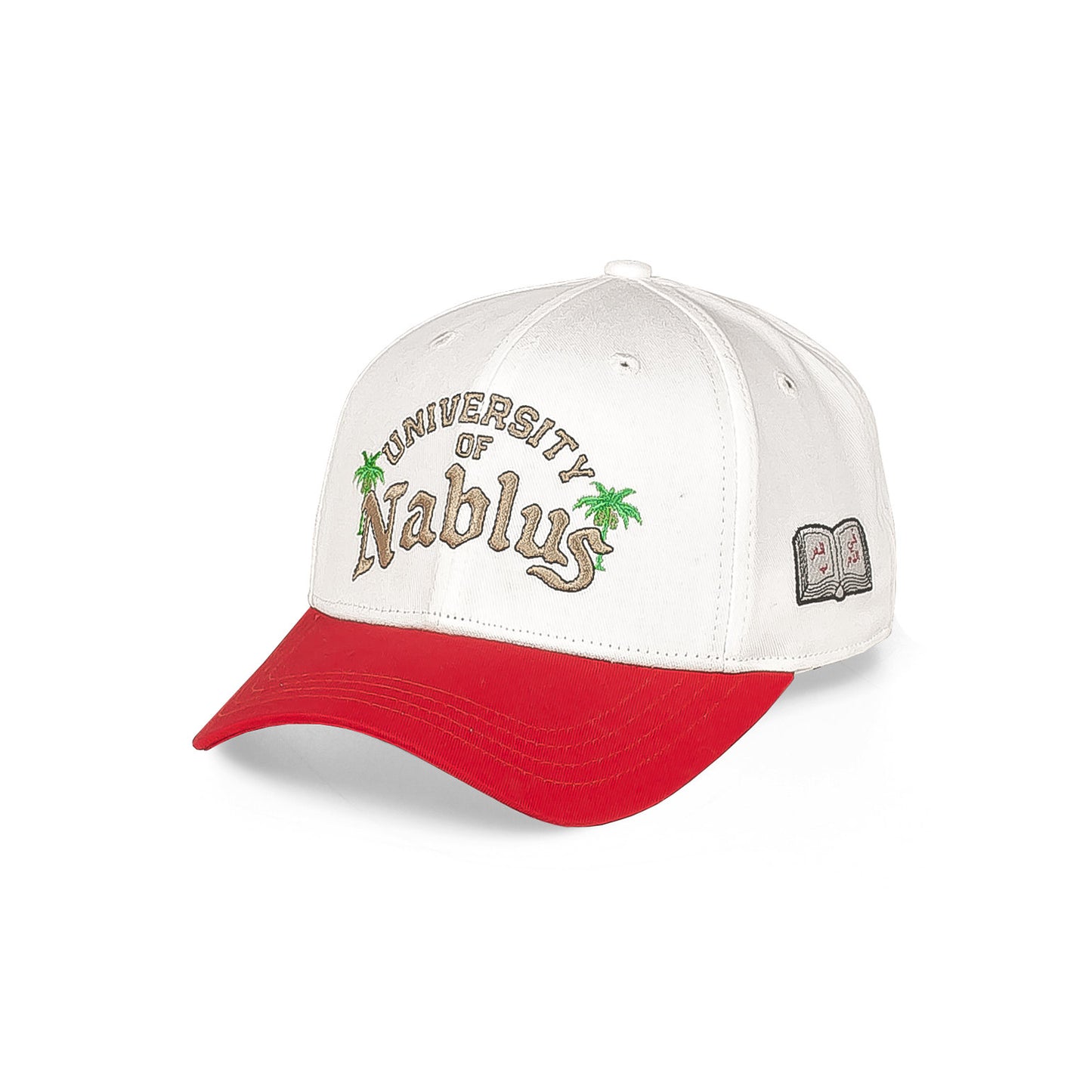 NABLUS BICOLOR CURVED VISOR SNAPBACK CAP WHITE