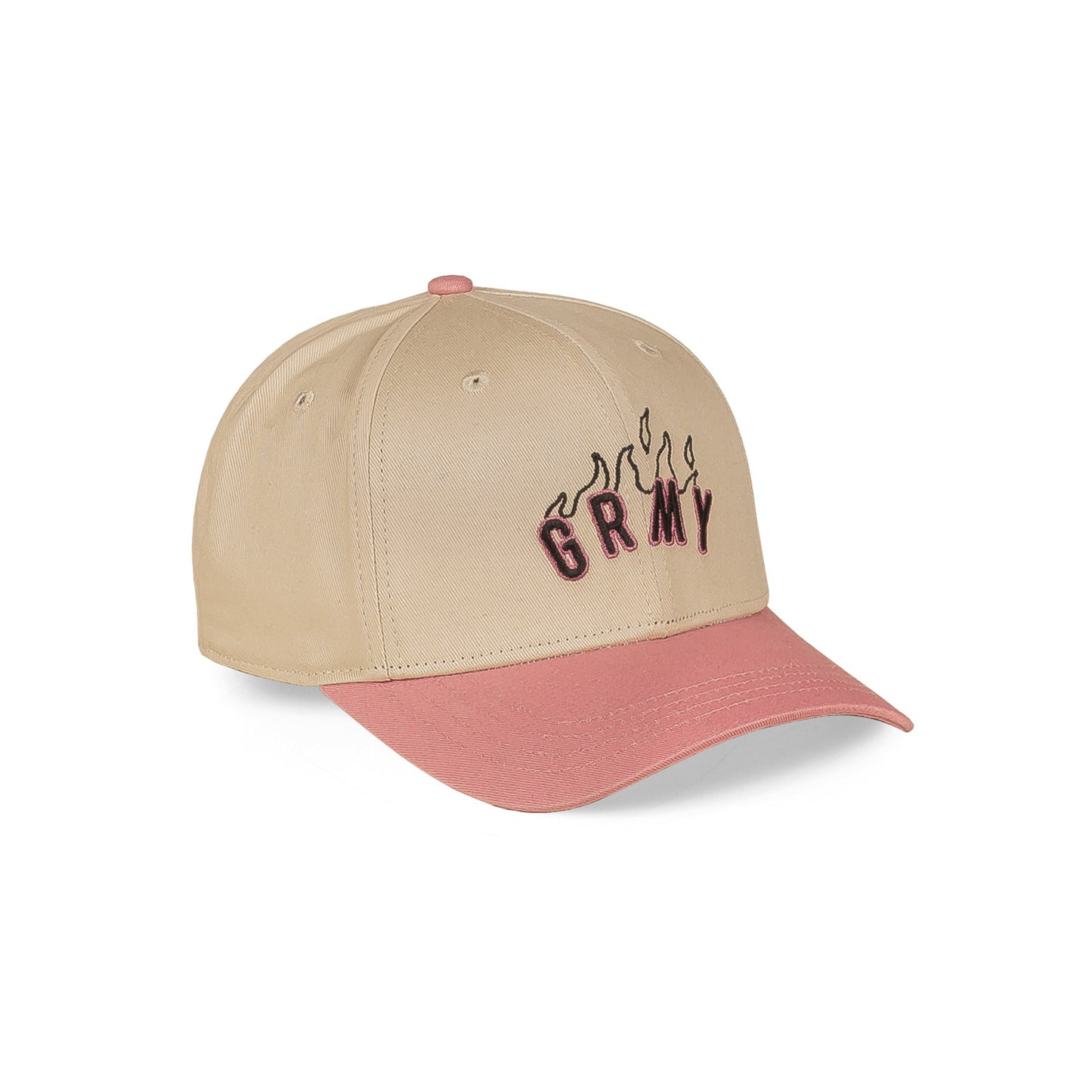 MELTED STONE BICOLOR CURVED VISOR SNAPBACK CAP CREAM