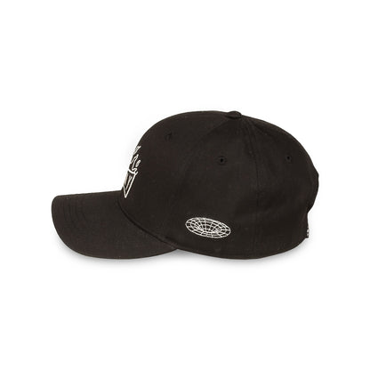 BACK AT YOU CURVED VISOR SNAPBACK CAP BLACK