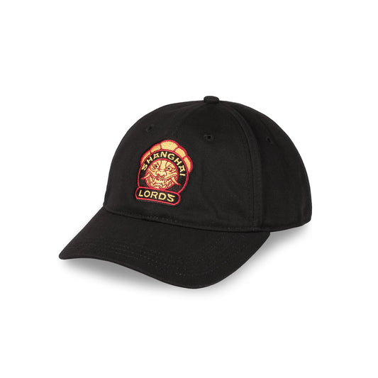 SAMPANS CURVED VISOR CAP STRAPBACK BLACK