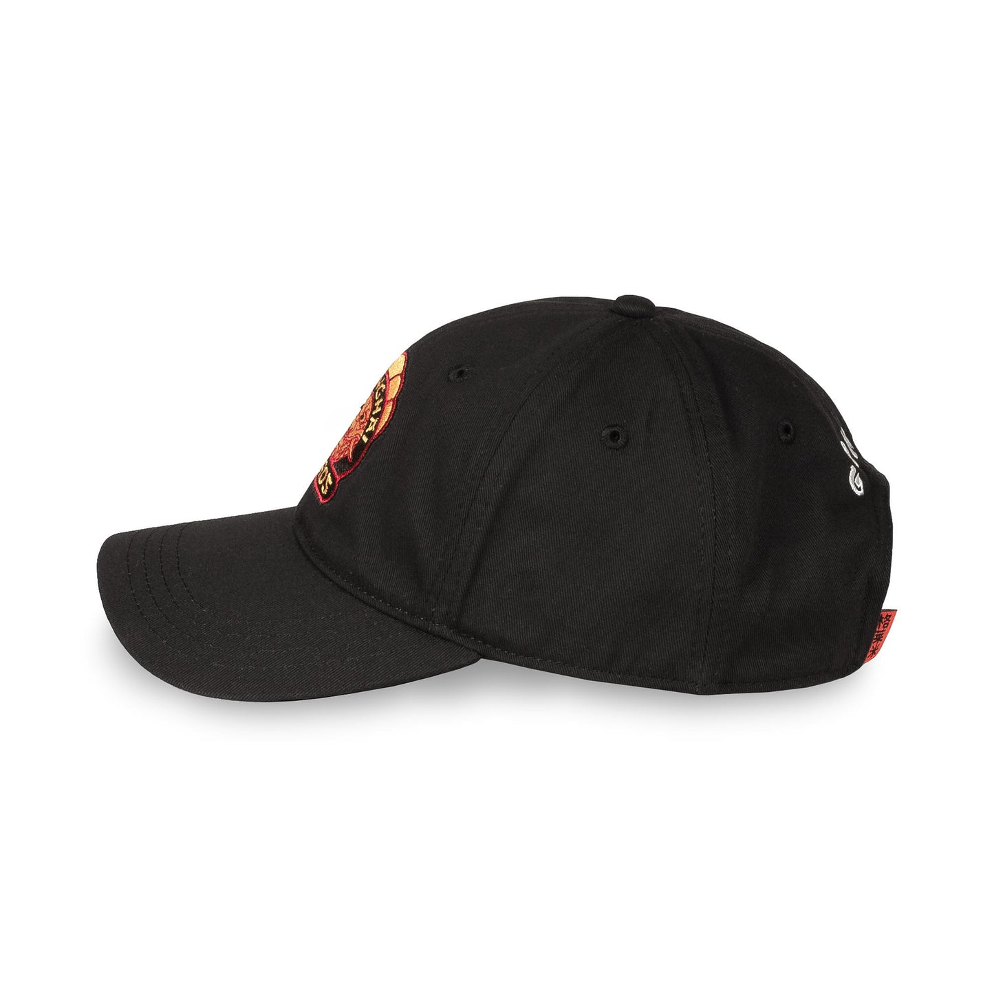 SAMPANS CURVED VISOR CAP STRAPBACK BLACK