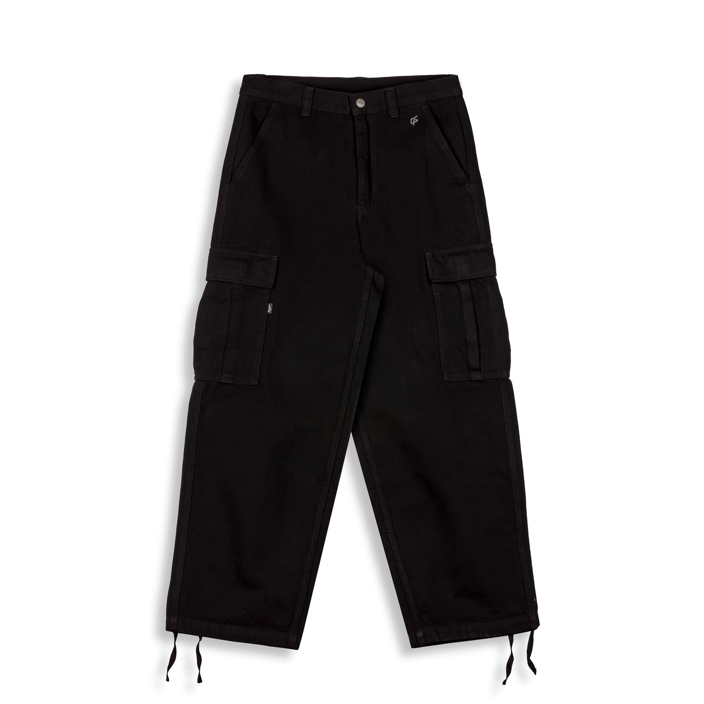 THE SHELTER REGULAR DENIM CARGO PANTS BLACK