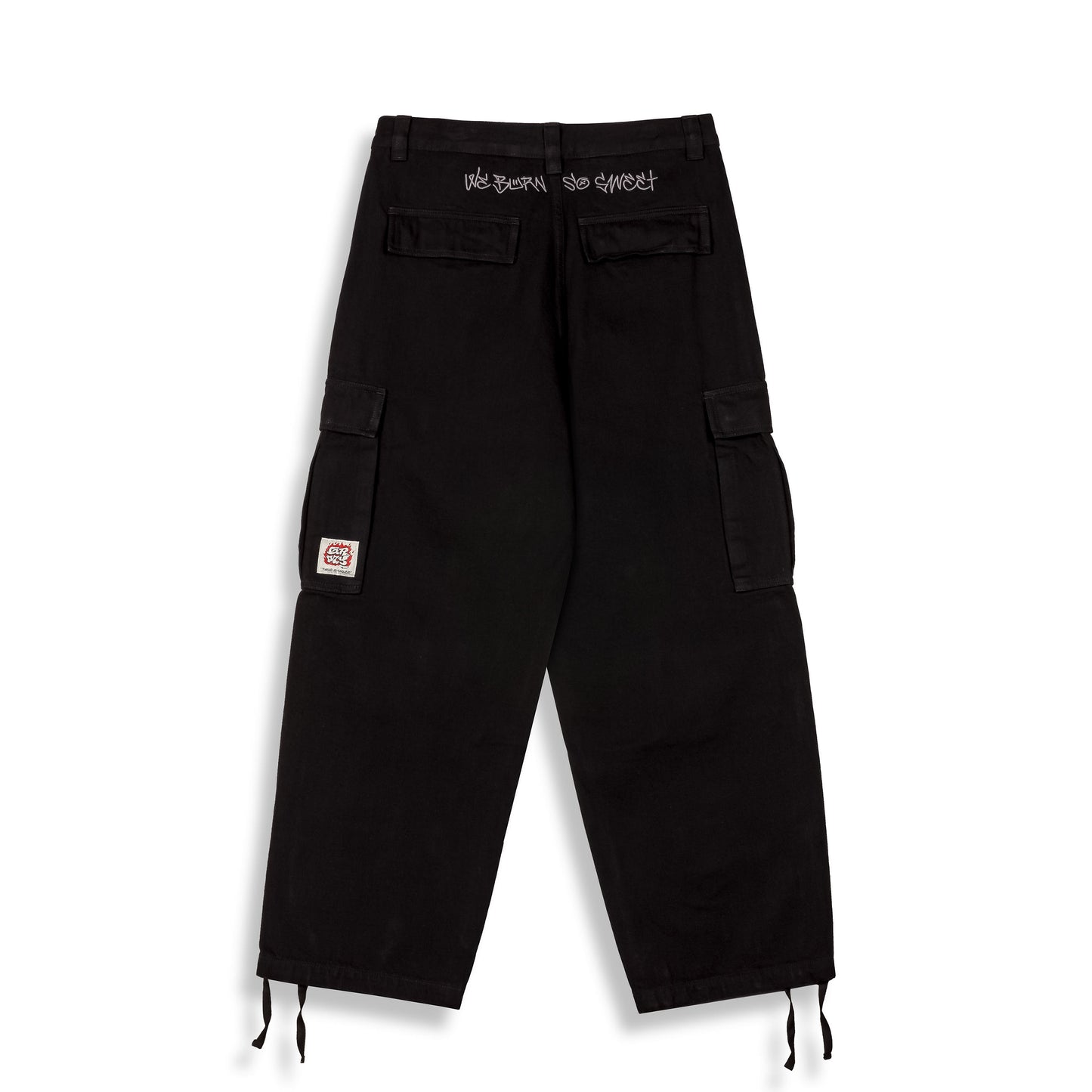 THE SHELTER REGULAR DENIM CARGO PANTS BLACK