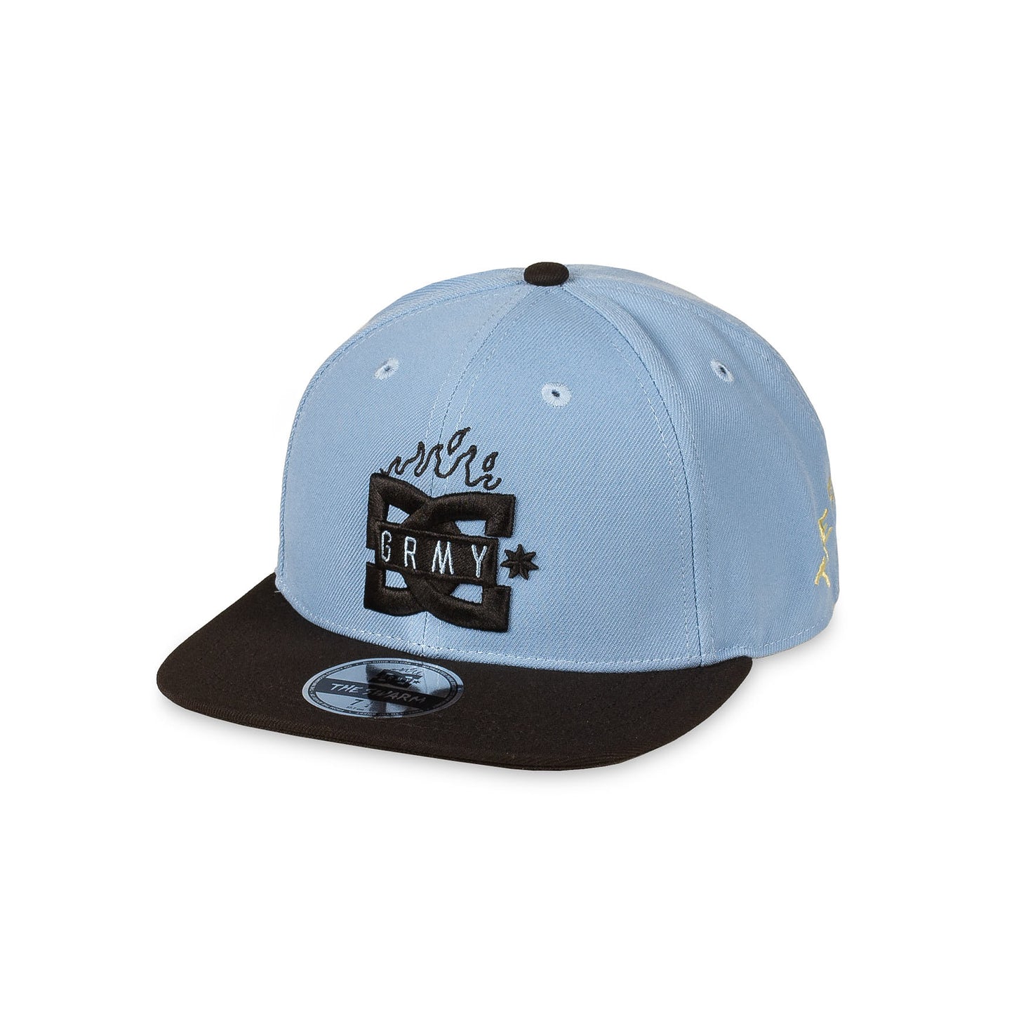 THE SWARM DC SHOES X GRIMEY FITTED CAP BLUE
