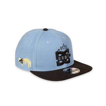THE SWARM DC SHOES X GRIMEY FITTED CAP BLUE