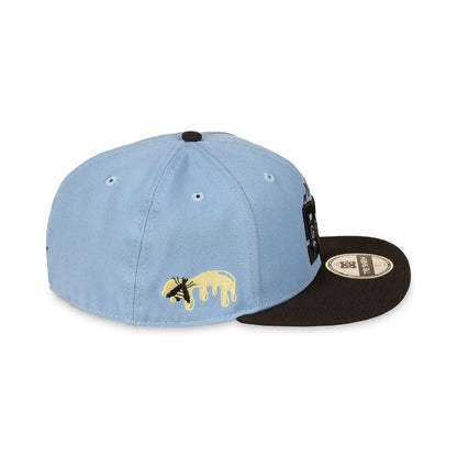 THE SWARM DC SHOES X GRIMEY FITTED CAP BLUE