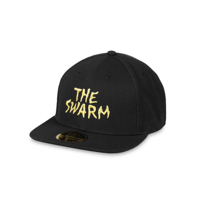 THE SWARM DC SHOES X GRIMEY RAW HONEY FITTED CAP BLACK