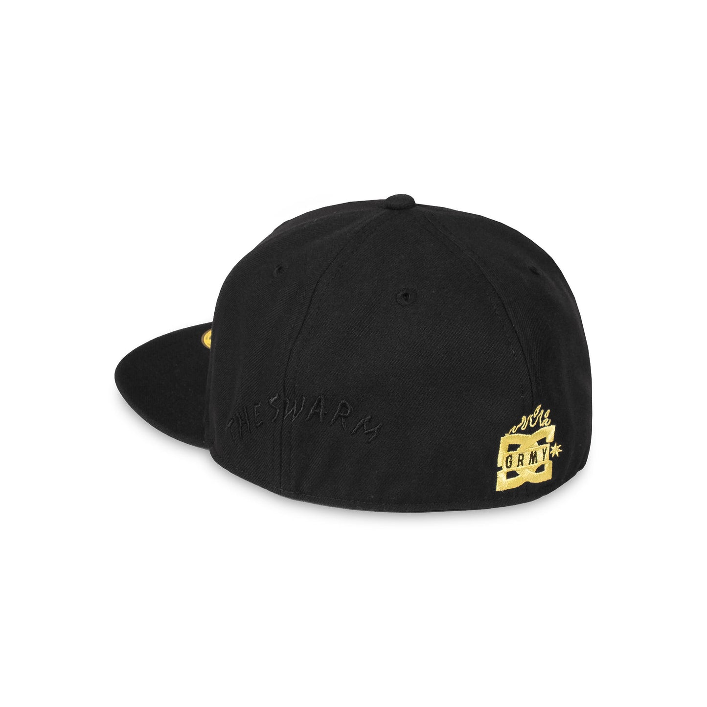 THE SWARM DC SHOES X GRIMEY RAW HONEY FITTED CAP BLACK