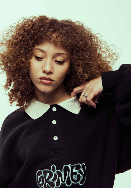 BLOODSUCKER POLO SWEATSHIRT BLACK