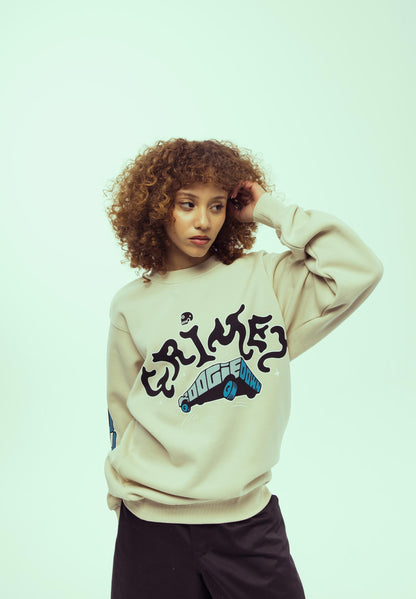 CAUSING PANIC THE CHARLESTON BLVD VINTAGE CREWNECK CREAM