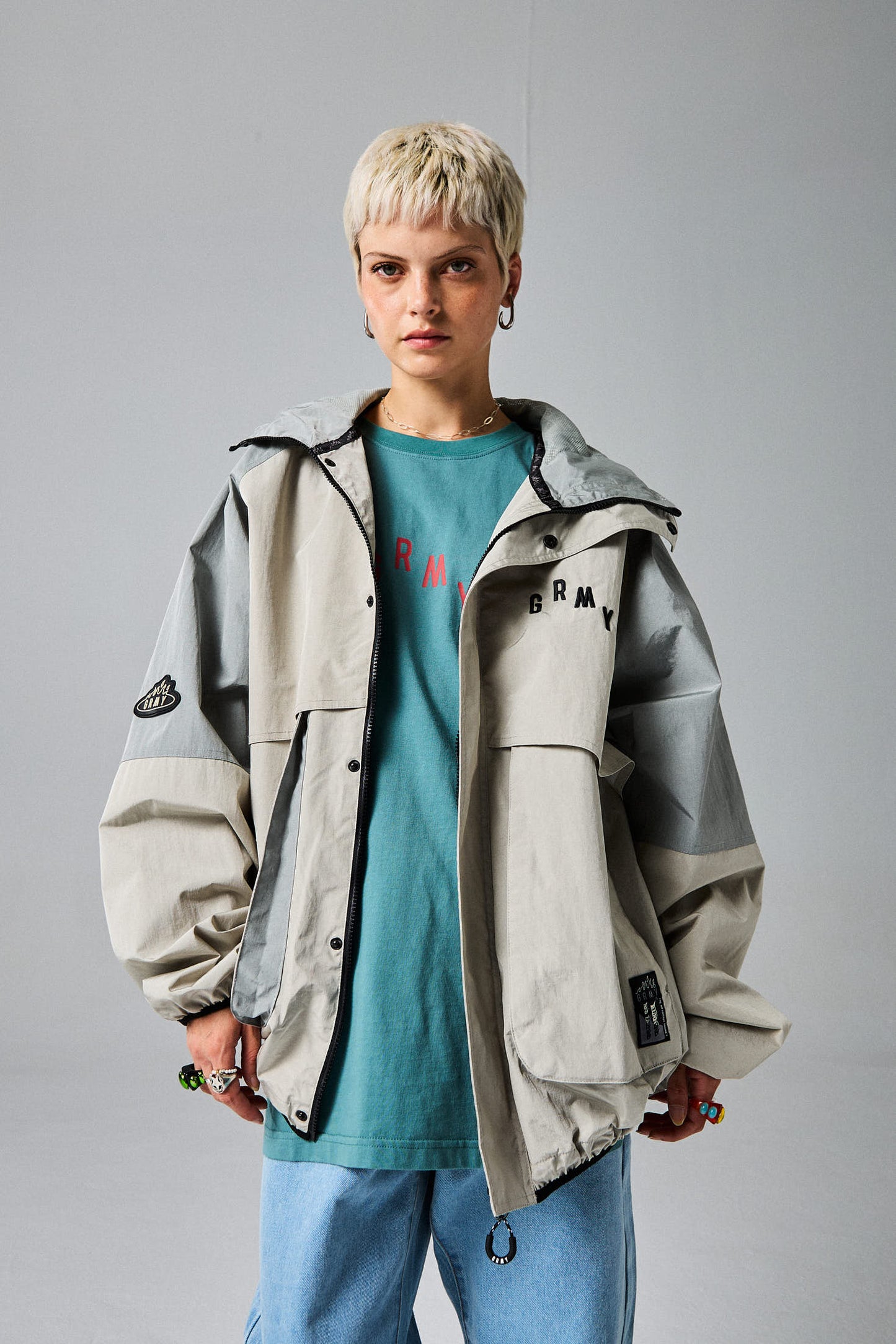 VOODOO CHILD ZIP ANORAK GREY