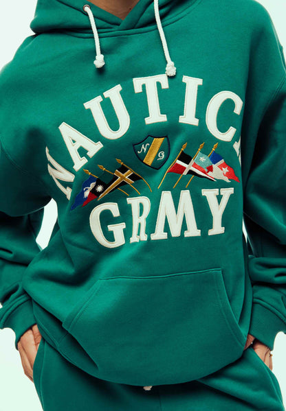 MIGHTY HARMONIST NAUTICA X GRMY VINTAGE HOODIE GREEN