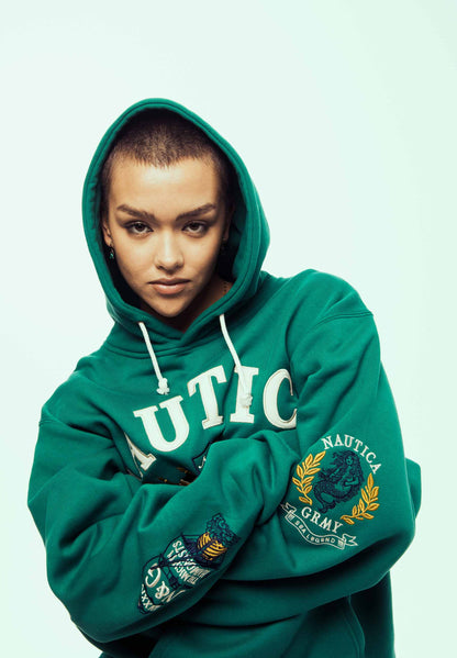 MIGHTY HARMONIST NAUTICA X GRMY VINTAGE HOODIE GREEN