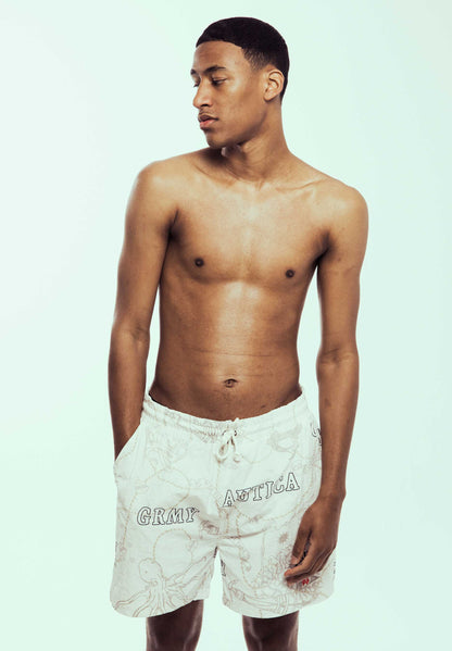 MIGHTY HARMONIST NAUTICA X GRMY NYLON SHORTS WHITE