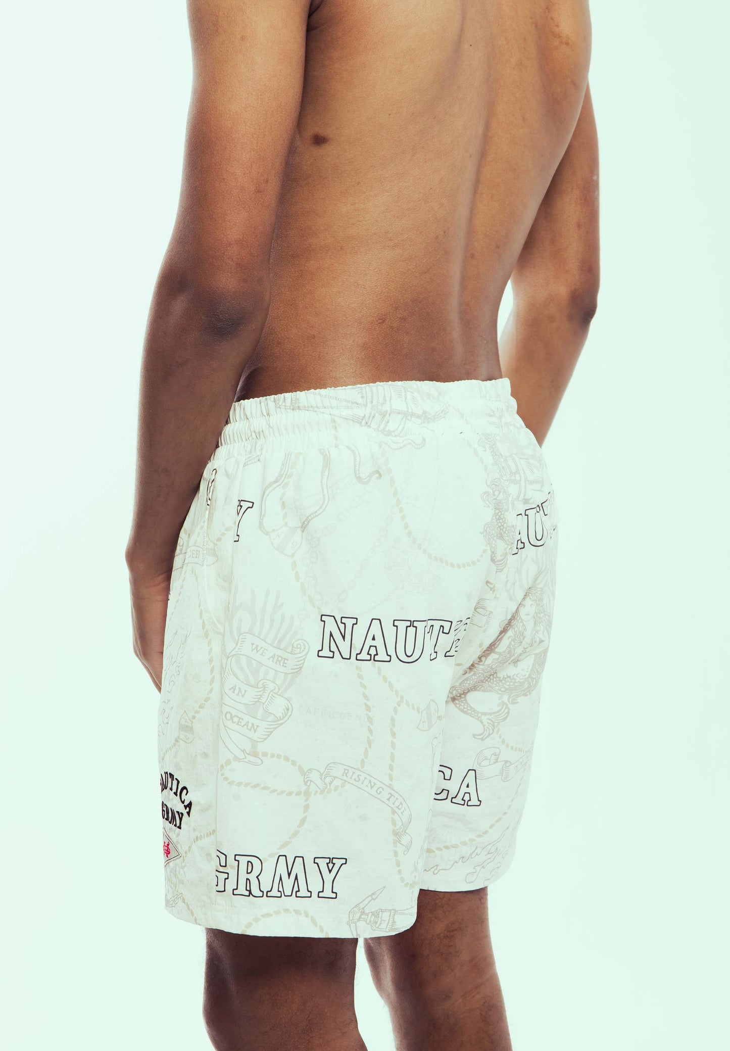 MIGHTY HARMONIST NAUTICA X GRMY NYLON SHORTS WHITE