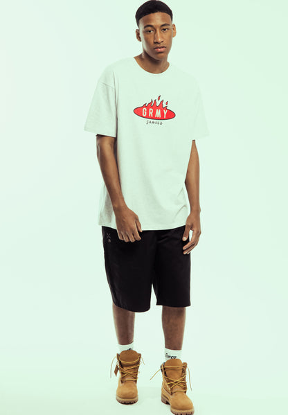 BURN IN FLAMES REGULAR TEE SPORT GREY