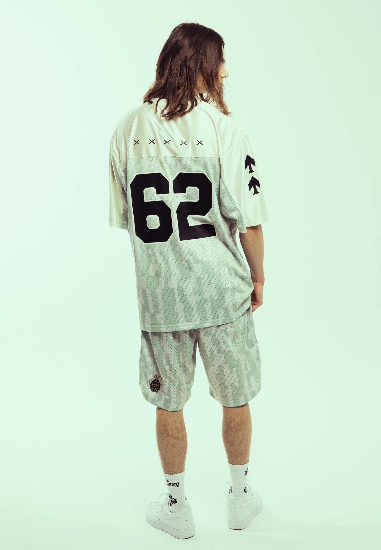 LUCKY DRAGON MESH FOOTBALL JERSEY WHITE