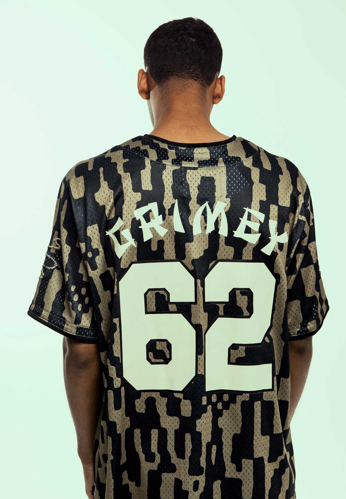 LUCKY DRAGON MESH BASEBALL JERSEY BLACK