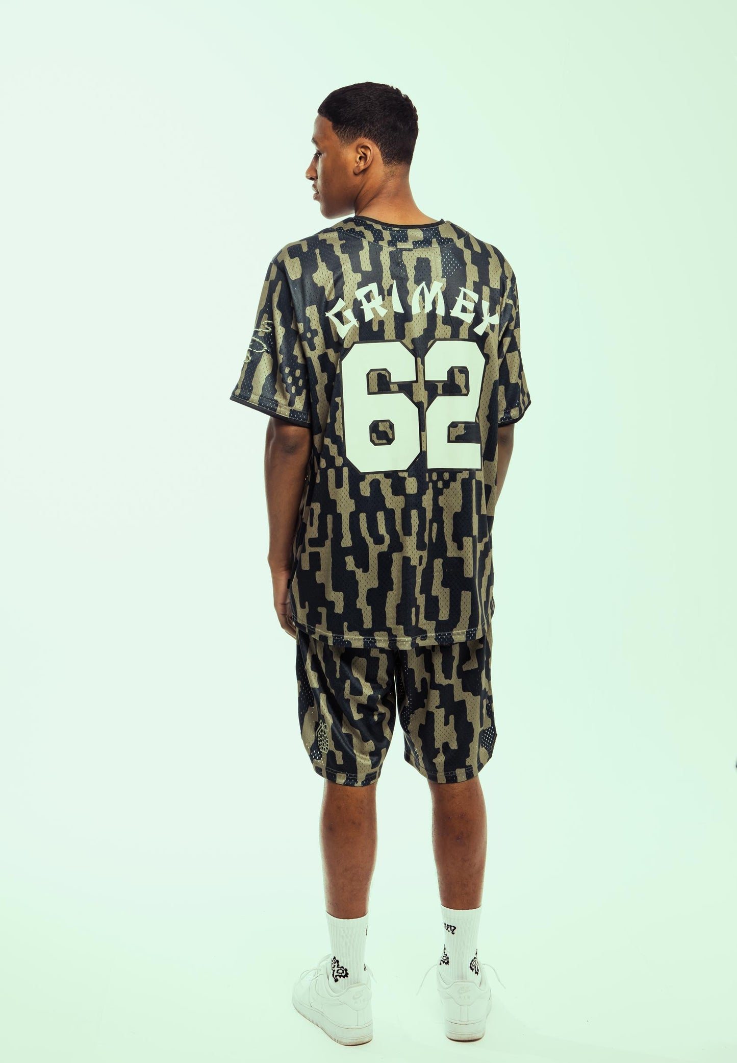 LUCKY DRAGON MESH BASEBALL JERSEY BLACK