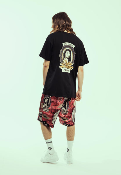 SUPASTAR SATIN SHORT RED