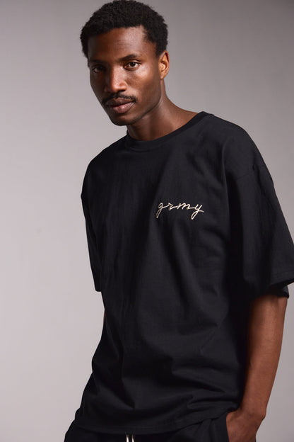 SAVAGE DOMAIN OVERSIZED TEE BLACK