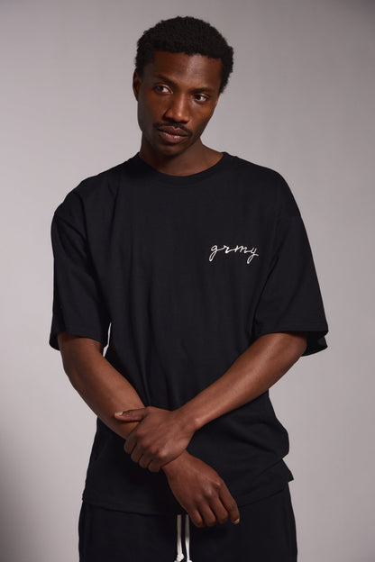 SAVAGE DOMAIN OVERSIZED TEE BLACK