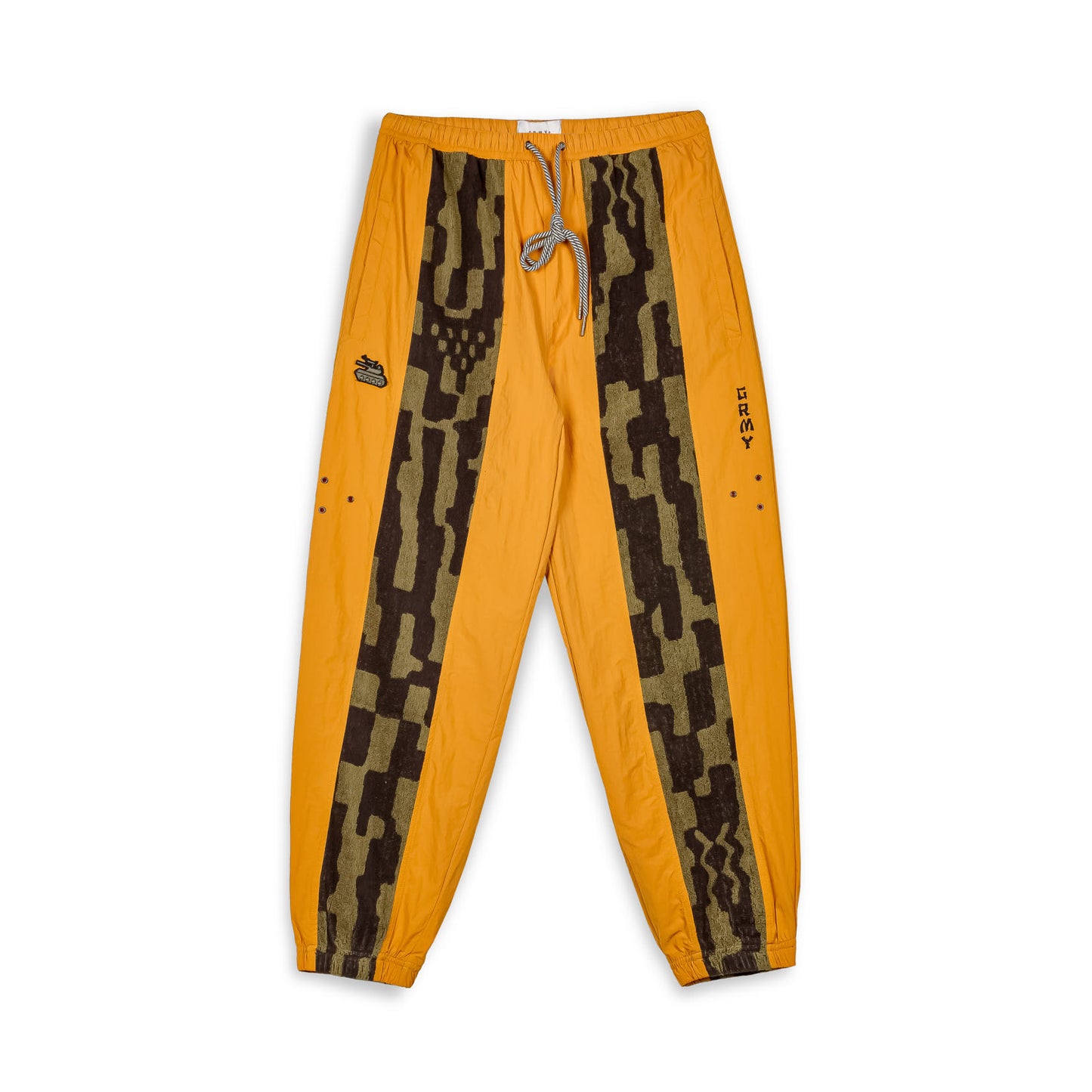 LUCKY DRAGON JACQUARD TRACK PANTS MUSTARD