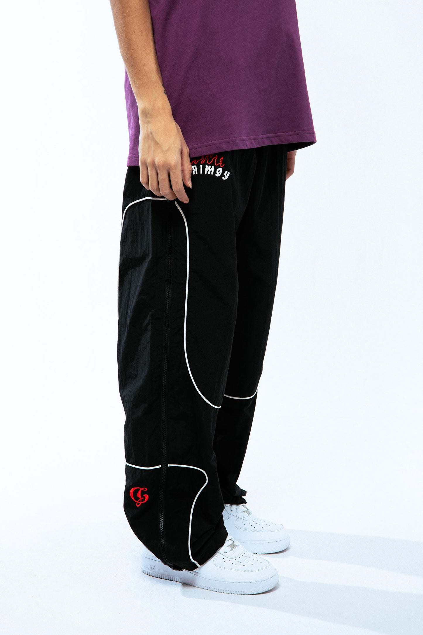 THE LOWER DEPTHS TRACK PANTS BLACK