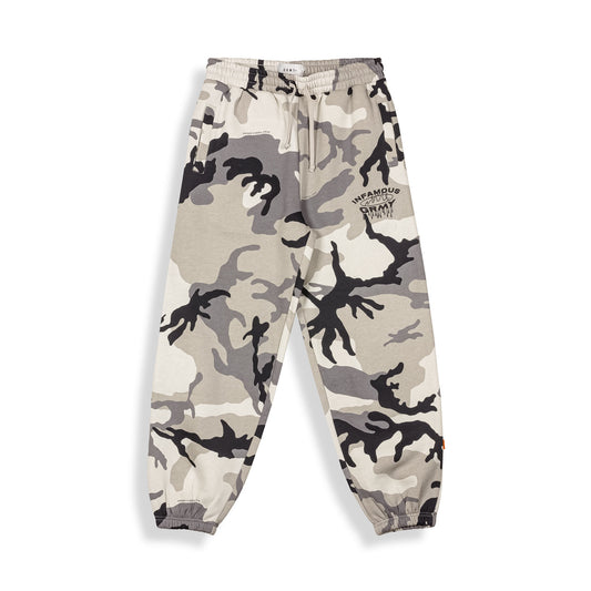 FOLLOW THE DOLLAR CAMO SWEATPANTS WHITE CAMO