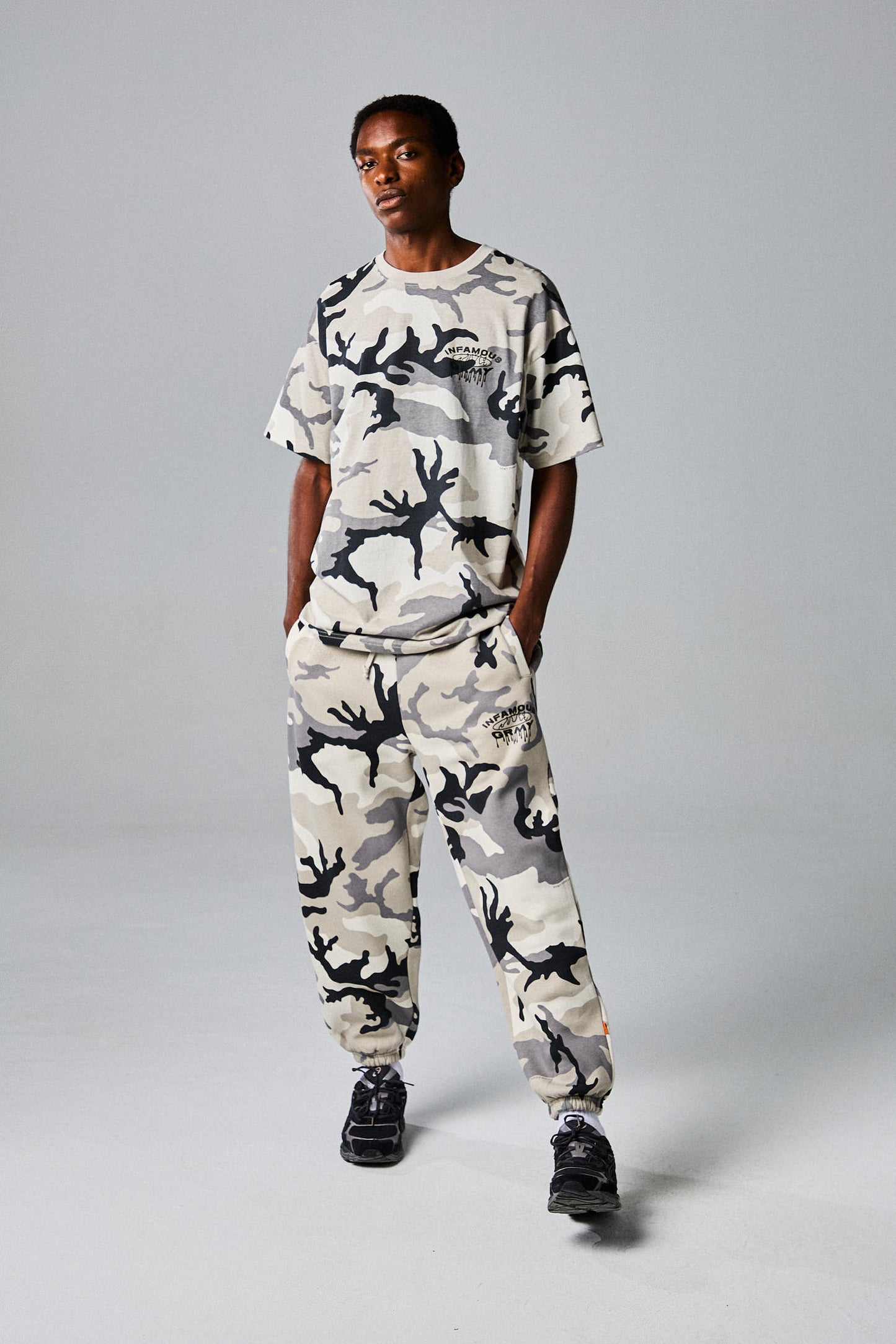 FOLLOW THE DOLLAR CAMO SWEATPANTS WHITE CAMO