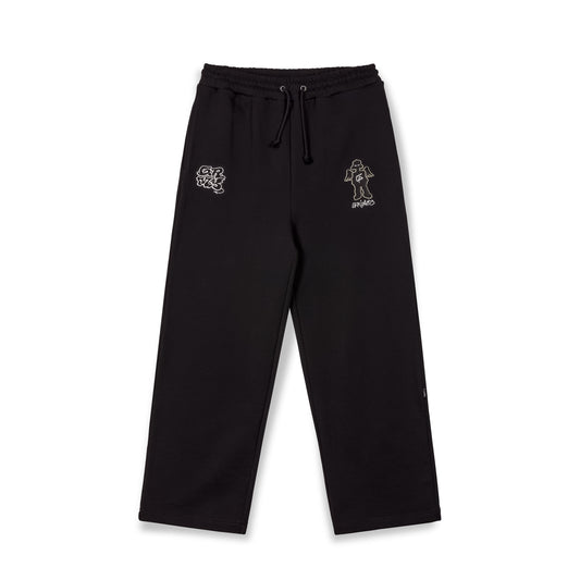 THE SHELTER WIDE LEG SWEATPANTS BLACK