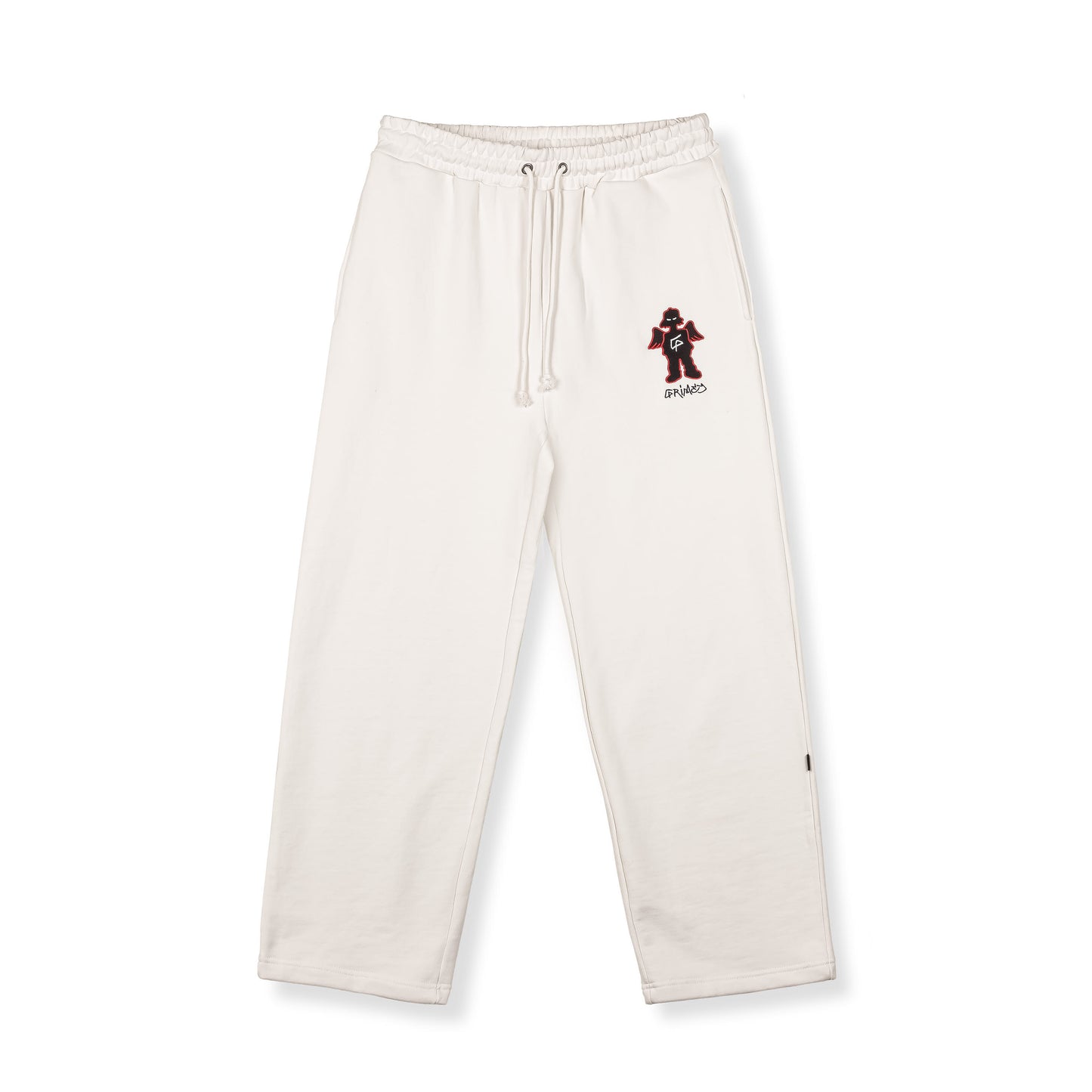 THE SHELTER WIDE LEG WE BURN SO SWEET SWEATPANTS OFF WHITE