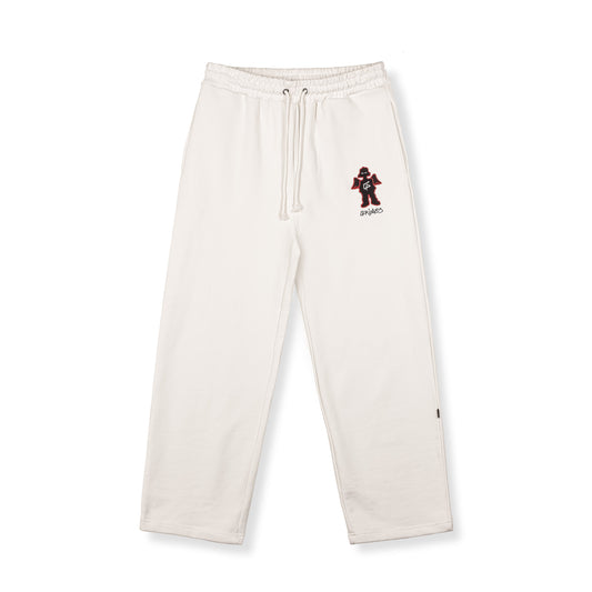 THE SHELTER WIDE LEG WE BURN SO SWEET SWEATPANTS OFF WHITE