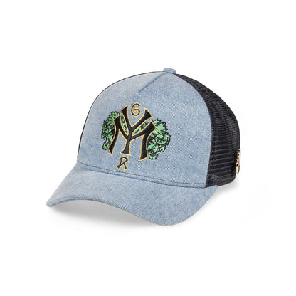 SWEET SCIENCE TRUCKER CAP WASHED BLUE