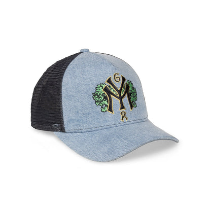 SWEET SCIENCE TRUCKER CAP WASHED BLUE