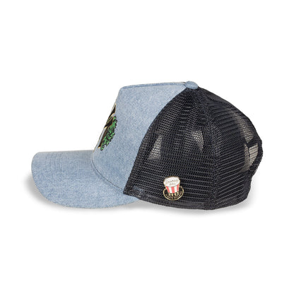 SWEET SCIENCE TRUCKER CAP WASHED BLUE