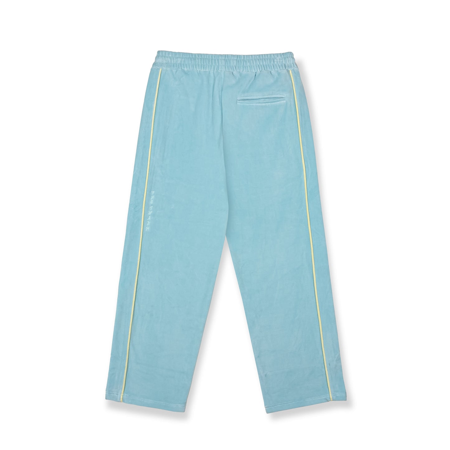 THE SWARM DC SHOES X GRIMEY VELVET TRACK PANTS WIDE LEG BLUE