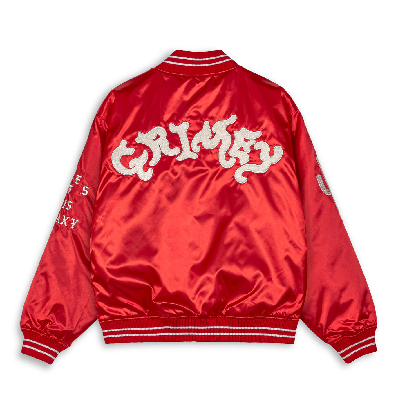 CAUSING PANIC SATIN JACKET RED