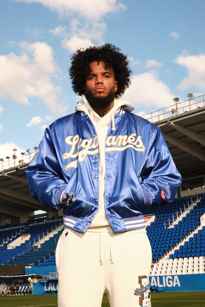 LEGA X GRMY WE ALWAYS DREAMING SATIN JACKET ROYAL BLUE