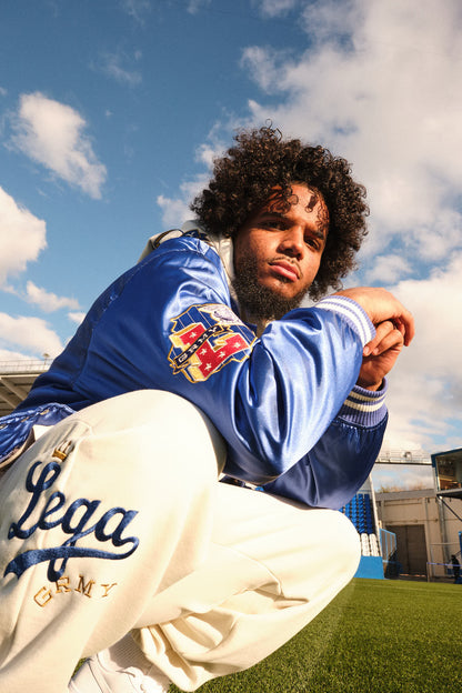 LEGA X GRMY WE ALWAYS DREAMING SATIN JACKET ROYAL BLUE