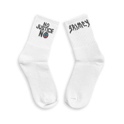 PEACE WITHIN NO JUSTICE NO SOCKS OWHT