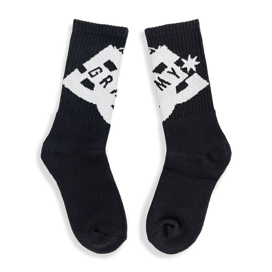 THE SWARM DC SHOES X GRIMEY REGULAR SOCKS BLACK