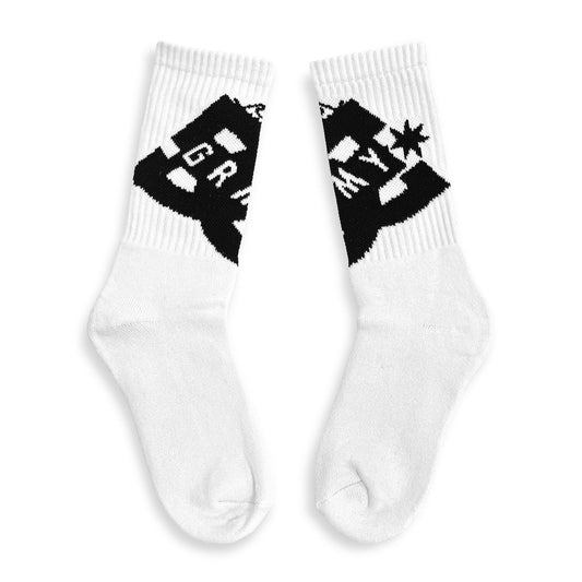 THE SWARM DC SHOES X GRIMEY REGULAR SOCKS OFF WHITE