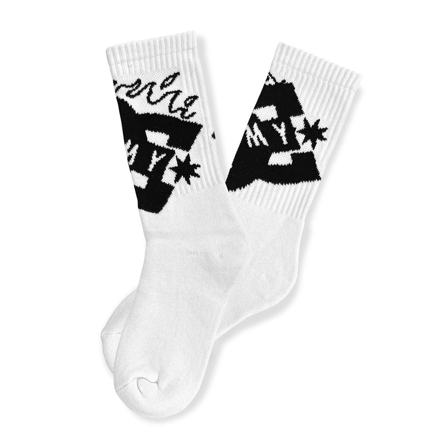 THE SWARM DC SHOES X GRIMEY REGULAR SOCKS OFF WHITE