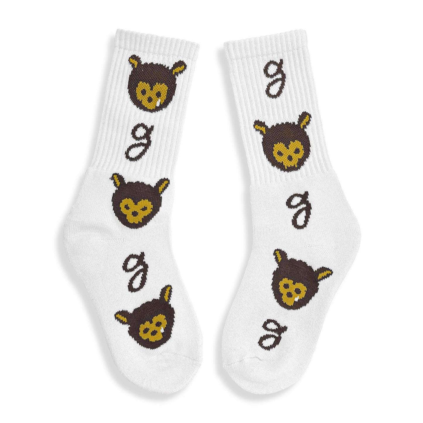 MUD'S THE RESIDENCE REGULAR SOCKS OFF WHITE