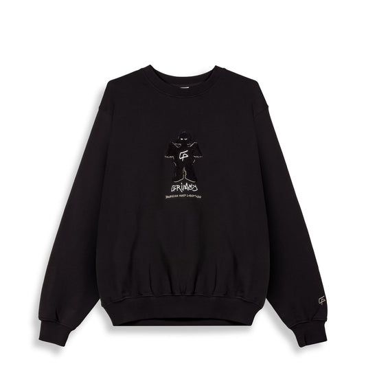 THE SHELTER VINTAGE CREWNECK BLACK