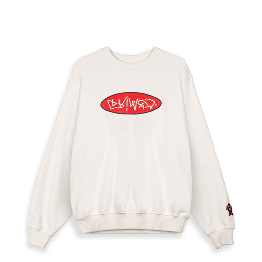 THE SHELTER WE BURN SO SWEET VINTAGE CREWNECK OFF WHITE