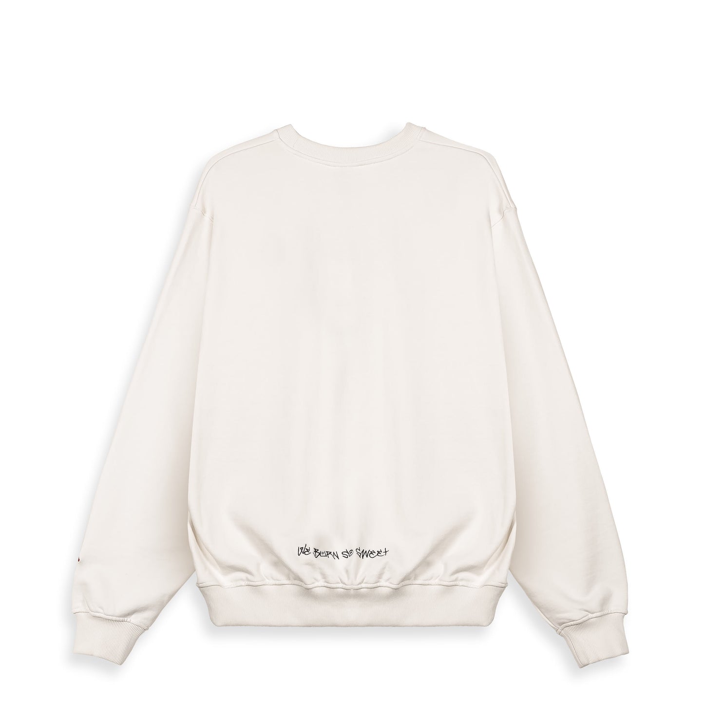 THE SHELTER WE BURN SO SWEET VINTAGE CREWNECK OFF WHITE